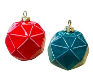 Northcenter Jewel Toned Faceted Ornament